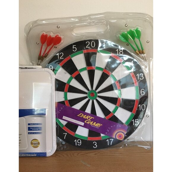New Adult Dart Board with 6 Darts & Dry Erase Board Great Gift!! - Picture 4 of 5